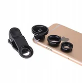 Pozostałe akcesoria do telefonów - Obiektyw Rybie Oko Makro Szeroki Kąt 3W1 Telefon - miniaturka - grafika 1