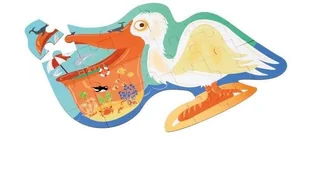 Scratch Puzzle konturowe Pelikan 24 elem. mokopico-1606-0 - Puzzle - miniaturka - grafika 4