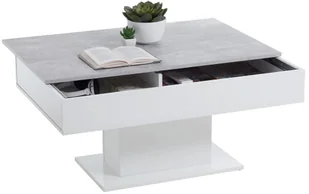 FMD Mobel FMD Stolik kawowy, kolor betonowy szary i biały 672-002E - Ławy i stoliki kawowe - miniaturka - grafika 3