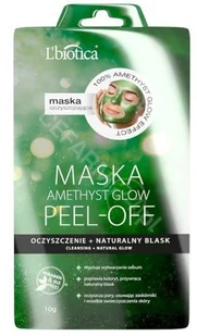 Lbiotica PEEL-OFF AMETHYST GLOW Maska do twarzy oczyszczająca 10 g 7074645 - Maski do włosów - miniaturka - grafika 2