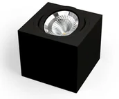 Oprawy, klosze i abażury - OXYLED Oprawa natynkowa SASARI SQ BLACK 10W 3000K - miniaturka - grafika 1