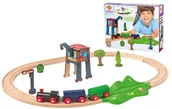 Samochody i pojazdy dla dzieci - Eichhorn Kolejka tor z dźwigiem 18 elementów 1261 4003046001884 - miniaturka - grafika 1