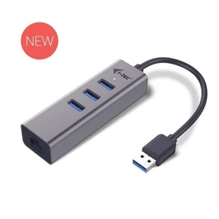 i-Tec USB 3.0 Metal 3-portowy HUB z adapterem Gigabit Ethernet U3METALG3HUB - Huby USB - miniaturka - grafika 4