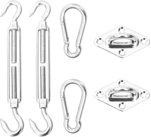 vidaXL Akcesoria montażowe do żagla ogrodowego 6 szt. stal 310250 - Pozostałe meble ogrodowe - miniaturka - grafika 2