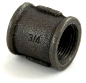 Rury - Złączka nakrętna równoprzepływowa 3/4  czarna - miniaturka - grafika 1