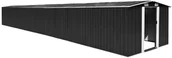 Altany ogrodowe - vidaXL Szopa ogrodowa, antracytowa, 257x990x181 cm, stal galwanizowana - miniaturka - grafika 1