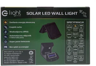 Milagro Czarna Lampka Solarna Butterfly 3,2 W IP65 EKO3874 - Lampy ogrodowe - miniaturka - grafika 5