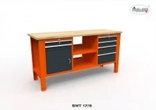 Malow Stół narzędziowy SWT 17/09 "TRÓJKA" do warsztatu metalowy blat SWT17/09 - Stoły warsztatowe Malow Stół narzędziowy SWT 17/09 "TRÓJKA" do warsztatu metalowy blat SWT17/09 - Stoły warsztatowe - miniaturka - grafika 2