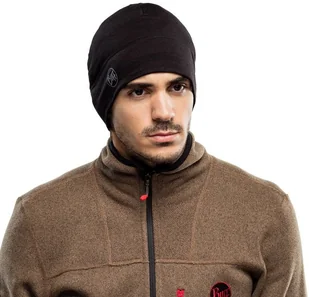 Buff Czapka Lightweight Merino Wool Hat SOLID BLACK 113013.999.10.00 - Czapki i chusty sportowe damskie - miniaturka - grafika 2