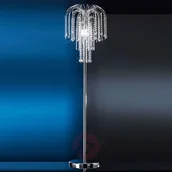 Lampy stojące - ONLI Lampa podłogowa Pioggia z kryształami, chrom - miniaturka - grafika 1