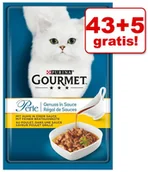 Mokra karma dla kotów - Purina Gourmet 43 + 5 gratis! Perle w sosie 48 x 85 g Pakiet mięsny w sosie - miniaturka - grafika 1