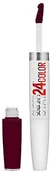 Szminki - Maybelline SuperStay 24H Lippenstift nr 840 Merlot Muse, kolorowym intensywnych badań, płynnych Lippenstift o pojemności do 24 godzin oparcie, opatentowany wzór Micro-Flex, z wbudowanym balsam do piel 3600531457594 - miniaturka - grafika 1