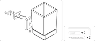 Fala KUBEK KOSMETYCZNY QUAD CHROM Fala 69312 ZYSKAJ RABAT 30 ZŁ 69312 - Kubki na szczoteczki do zębów - miniaturka - grafika 3