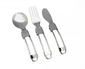 Akcesoria turystyczne - Rockland Zestaw sztućców składanych, Set 3PC Stainless (20338) - miniaturka - grafika 1