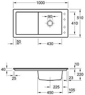 Villeroy & Boch Timeline 60 Classicline 6790 01 R1 - Zlewozmywaki - miniaturka - grafika 4