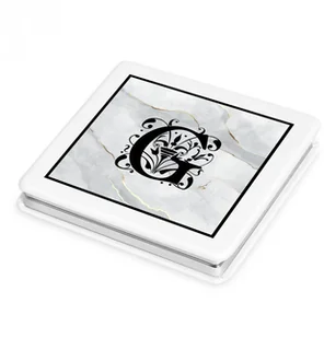 Murrano Lusterko kwadratowe z inicjałem LSTR-KW-020 - Lusterka do makijażu - miniaturka - grafika 2