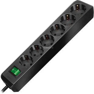 Brennenstuhl Eco-Line listwa zasilająca z wyłącznikiem 6x gniazd 1,5m kabel czarna 1 15950 0 015 - Listwy zasilające - miniaturka - grafika 3