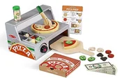 Zabawki AGD - Melissa & Doug Drewniany licznik pizzy | Rola Odtwórz Drewniana Zabawki | Zabawkowe Jedzenie | 3+ | Prezent dla chłopca lub dziewczynki 9465 - miniaturka - grafika 1