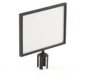 Wyposażenie miejsc publicznych - AJ Uchwyt na znak do taśmowego systemu wygradzającego format A3 czarny 312502 - miniaturka - grafika 1