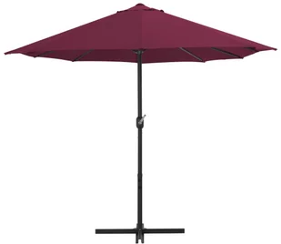 vidaXL Parasol ogrodowy na słupku aluminiowym, 460 x 270 cm, bordowy - Parasole ogrodowe - miniaturka - grafika 4
