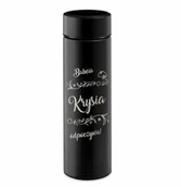 Kubki termiczne - Murrano Kubek termiczny Termos z wyświetlaczem LED z grawerem dla babci KUB-E-BK-024 - miniaturka - grafika 1