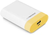 Powerbanki - Esperanza Graviton 4800mAh Biało-żółty (EMP110WY) - miniaturka - grafika 1