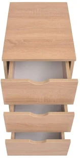 vidaXL Szafka z szufladami, 33 x 45 x 60 cm, dąb - Komody - miniaturka - grafika 4
