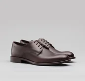 Półbuty męskie - Borgio obuwie b005 ciemny brąz - miniaturka - grafika 1