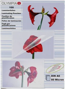 Olympia 1x100 Laminating pouches DIN A6 80 micron 916 9168 - Akcesoria do laminatorów - miniaturka - grafika 2