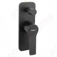 Baterie wannowe i prysznicowe - Ferro STRATOS podtynkowa czarny BSC7PBL - miniaturka - grafika 1