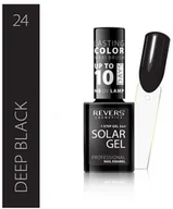 Lakiery do paznokci - Revers Revers Solar Gel Lakier do paznokci 24 Deep Black - miniaturka - grafika 1