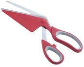 Nożyce kuchenne - Fackelmann Pizza nożyczki do skórek i  łyżki ze stali nierdzewnej z uchwytem Soft Grip, kolor srebrny 4008033485753 - miniaturka - grafika 1