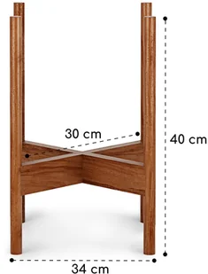 Blumfeldt Zeist stojak na kwiaty, kwietnik, zestaw 3 sztuk, 2 wysokości na doniczki o średnicy 21/26/30 cm, dowolne łączenie, drewno akacjowe PS-ACACIA-FAM - Donice - miniaturka - grafika 6