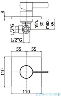 Paffoni Rock Mieszacz podtynkowy chrom RO010CR | - Baterie umywalkowe - miniaturka - grafika 2