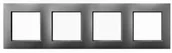 Klawisze i ramki - Ospel Ramka poczwórna Szary mat Aria - R-4U/70 - miniaturka - grafika 1
