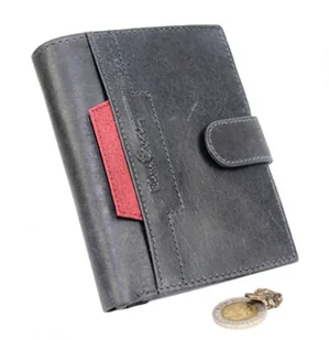 Pierre Cardin Portfel Męski Skórzany Skóra Licowa Duży Pionowy Z Zapięciem MATOWY VO02 326 A - Portfele - miniaturka - grafika 7