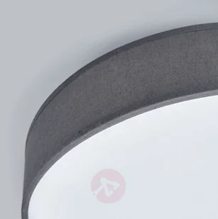 Szara, tekstylna lampa sufitowa LED Saira, 30 cm - Lampy sufitowe - miniaturka - grafika 5