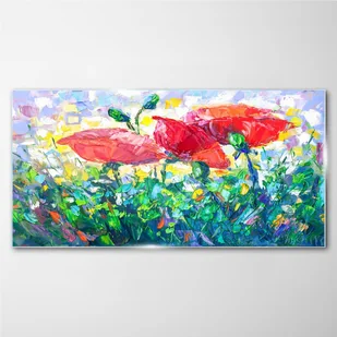 PL Coloray Obraz na Szkle Malarstwo Kwiaty 100x50cm - Obrazy i zdjęcia - miniaturka - grafika 4