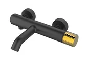 Baterie wannowe i prysznicowe - Metal-Hurt Bateria OVE BLACK+GOLD wannowa ścienna bez natrysku czarny mat/złoty BJV303B-R1 - miniaturka - grafika 1