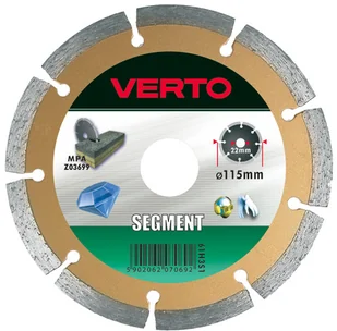 Verto Tarcza diamentowa 125mm, segmentowa, , 61H3S5 - Materiały ścierne - miniaturka - grafika 2