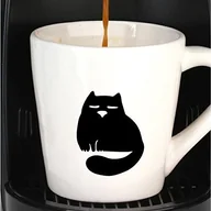 Dekoracje domu - Ambiance-Live tatuaż ścienny dekoracyjna tłuszczów kotów, zielone jabłko, 10 x 10 cm cup-fat-cat-10x10cm-Apfelgrün - miniaturka - grafika 1