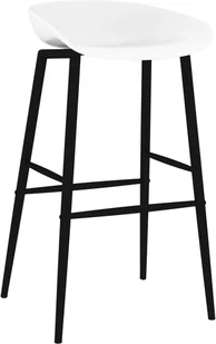 vidaXL Krzesła barowe, 4 szt., białe - Taborety i hokery - miniaturka - grafika 2
