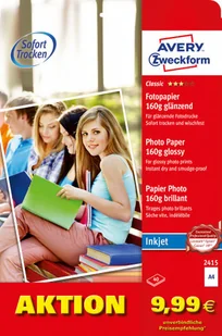 Avery Zweckform Classic Inkjet, DIN A4, 160 g papier fotograficzny 2415 - Papier do drukarek - miniaturka - grafika 2