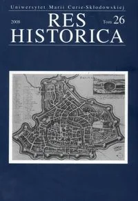 Henryk Gmiterek (red.) Res Historica. Tom 26 (2008) - Czasopisma - miniaturka - grafika 2