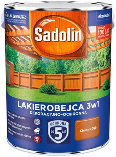 Sadolin Lakierobejca 3w1 ciemny dąb 5L - Lakiery do drewna Sadolin Lakierobejca 3w1 ciemny dąb 5L - Lakiery do drewna - miniaturka - grafika 1