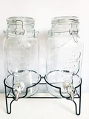 Pojemniki kuchenne - GardenPlus+ Słoje z kranikiem na metalowej podstawce SIP2027 - miniaturka - grafika 1