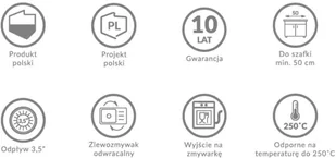 Kuchinox Zlewozmywak granitowy HUNTER beż SBU_411T - Zlewozmywaki - miniaturka - grafika 3