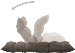 vidaXL Składane krzesło podłogowe, taupe, tkanina vidaXL - Pufy i podnóżki - miniaturka - grafika 6