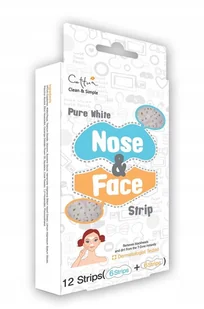 Cettua Pure White Nose & Face Strip 12 Paski oczyszczające na twarz 12 sztuk - Maseczki do twarzy - miniaturka - grafika 5