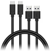 Kable USB - Connect IT Kabel Wirez USB/USB-C 1m 2 ks v balení) CCA-5006-BK) Czarny - miniaturka - grafika 1